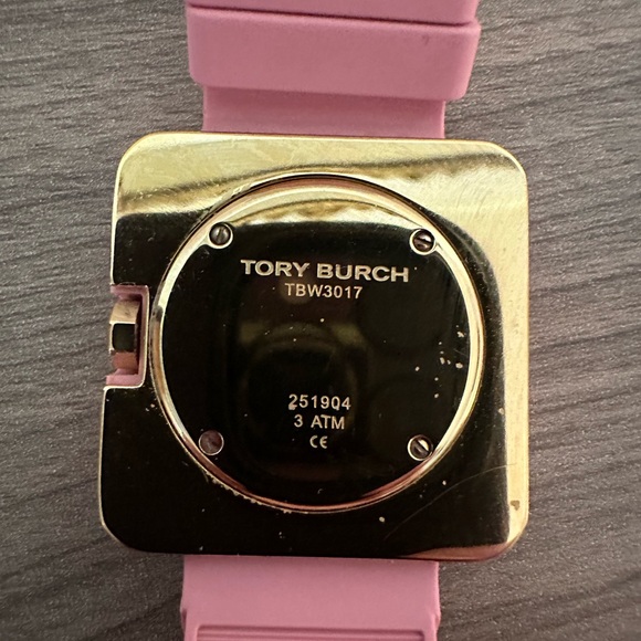 Tory Burch Women’s Izzie Pink Rubber Strap Watch 36mm TBW3017 - Picture 3 of 6